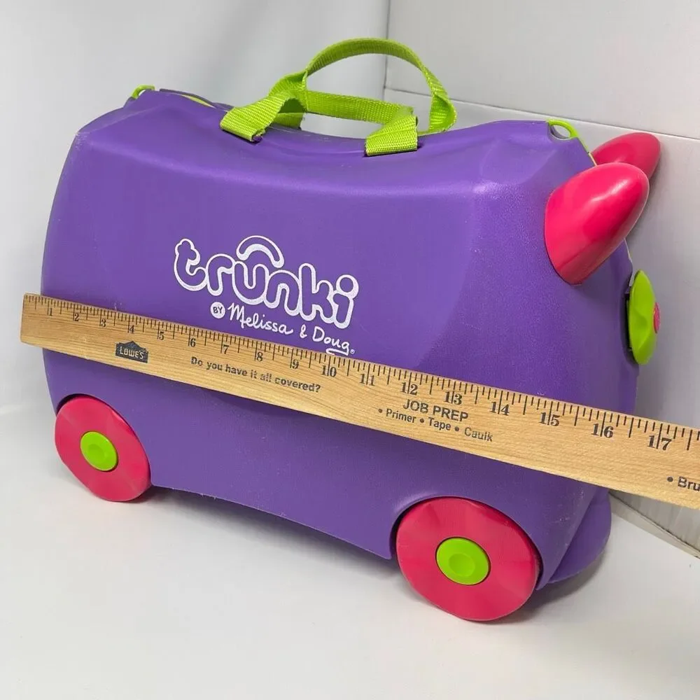 Trunki Ride On Kids Suitcase Purple Pink Green Melissa & Doug Luggage No Strap